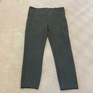 Lululemon Invigorate High-Rise Crop 23" Dark Olive Women’s Size 10 EUC Everlux